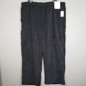 Angels Size 3X Everbreeze Sculpt High Rise Wide Leg Trouser Pant Black Corduroy